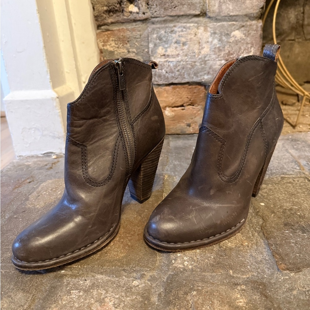 Frye Dark Brown Heeled Boots